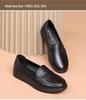 Red Dragonfly Women's Genuine Leather Slip-On Shoes - Comfortable Soft Sole for Spring, Ideal for Middle-Aged & Elderly