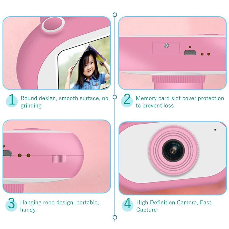 1.5 Inch 1080P Mini LSR Cam Digital Camera for Kids Baby Cute Cartoon Multifunction Toy Camera 