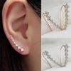 Beidou Zirconia Stud Earrings: Women's Luxurious Diamond-Inlaid Ear Cuff Jewelry for Square and Round Faces
