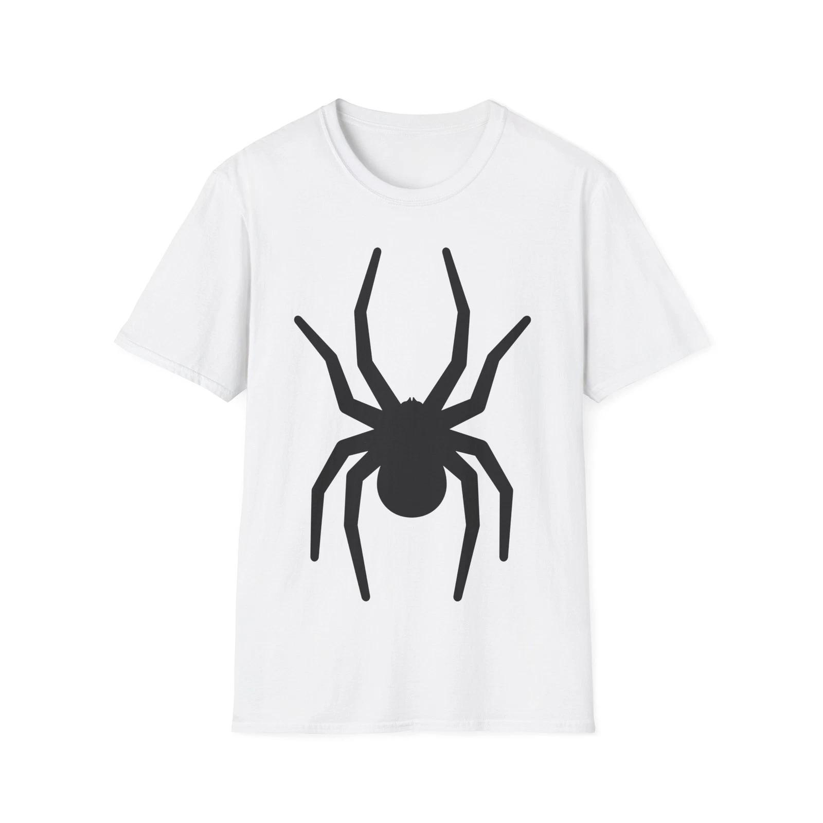 Big Black Spider T-Shirt, Tarantula Graphic Tee, Spider Lover Regular Fit Top XL