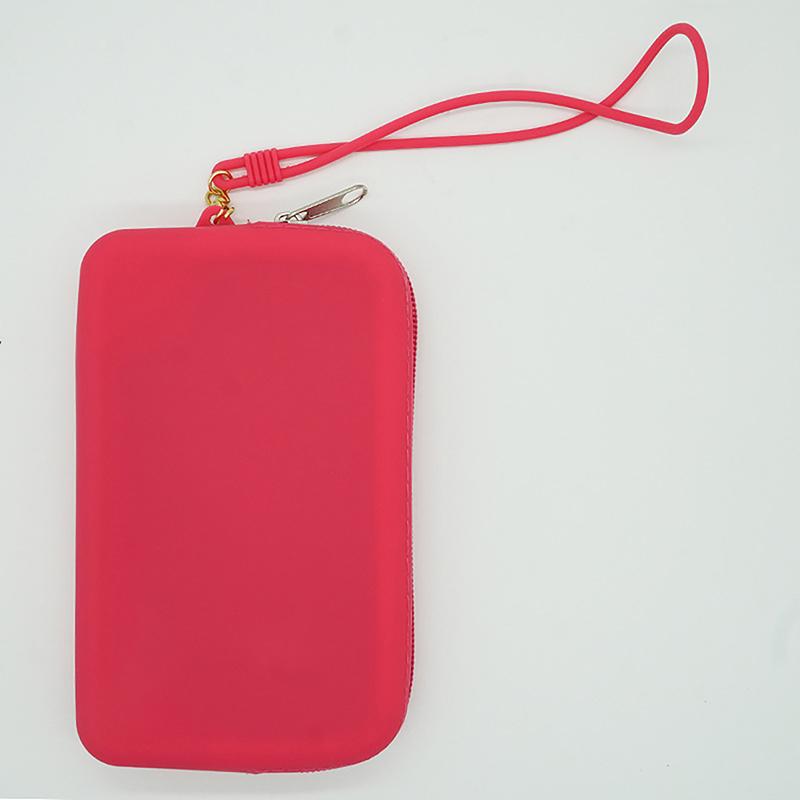 Square Silicone Cosmetic Storage Bag Travel Makeup Brush Holder Portable Digital Storage Bag Waterproof Case
