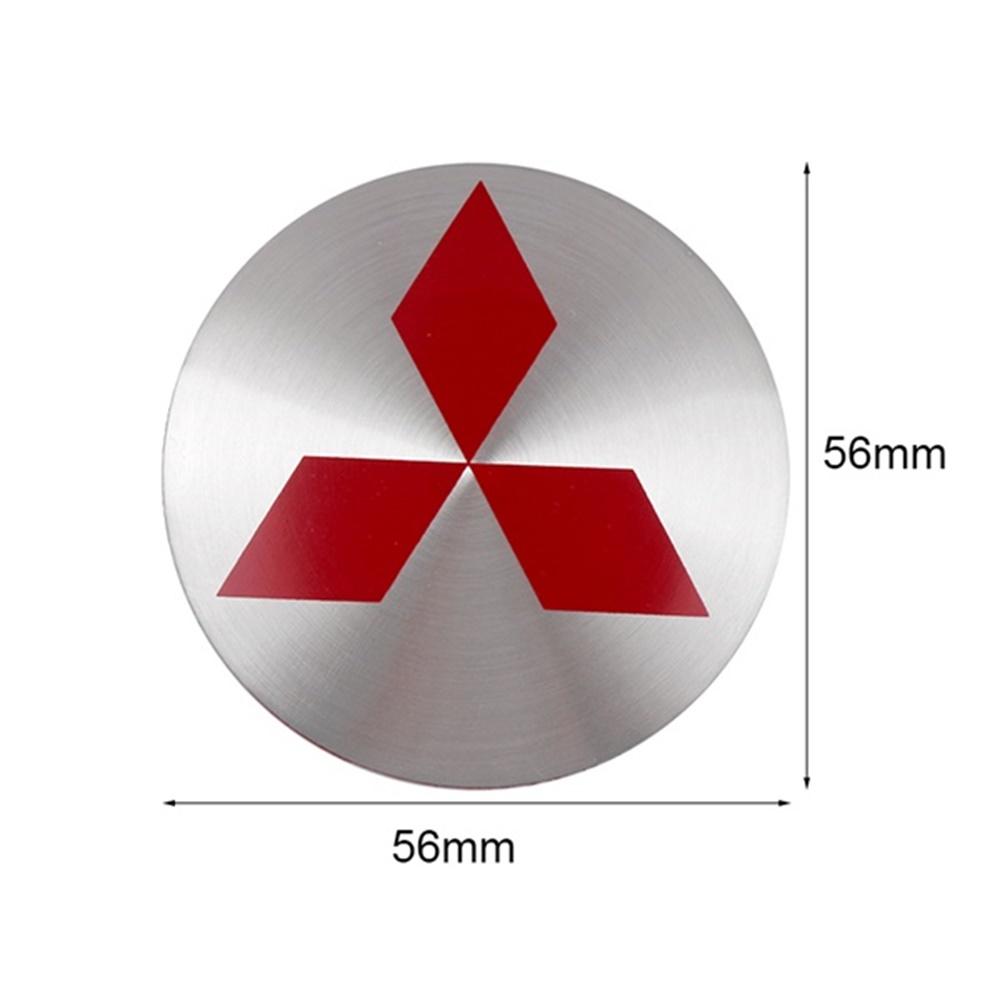 4 ks 56mm Krytky středů kol auta Znak Nálepka Logo auta Dekály Pro Mitsubishi RalliArt ASX Pajero Montero Lancer