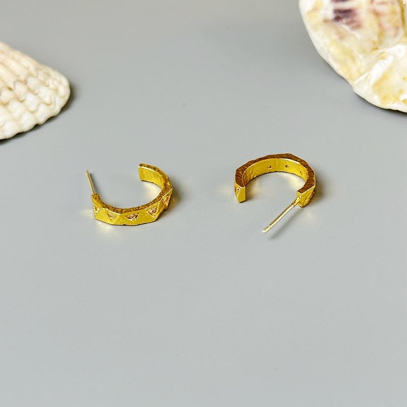 Trendy Fashion Gold Stud Earrings Simple Daily Versatile Earrings