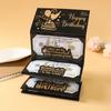 Black Gold Birthday Folding Banknote Card with Envelope Birthday Party Decor Adults Favors Gift Pink Gold Paper Wallet Cash Box