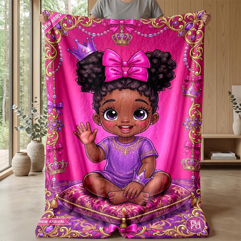 Royal Princess Throne 2 Theme blanket Lightweight Warm Flannel Blanket Decorative Throw Blanket for Home Decoration
