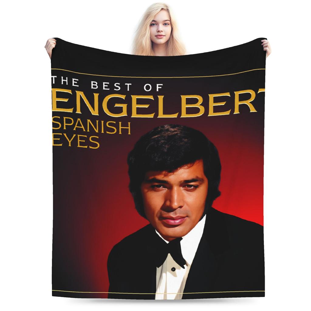Nová plyšová deka Engelbert Humperdinck pro holky a kluky Flísová přehozová deka na pohovku křeslo gauč postel Teplá měkká přikrývka Dárek