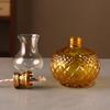 Colorful Glass Ghee Lamp for Buddha, Windproof Kerosene Oil Lamp, Dimmable and Everlasting, Perfect for Worship.