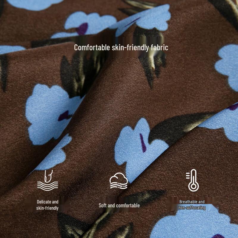 Shetu Strickschal & Blumiges Lagenkleid Set