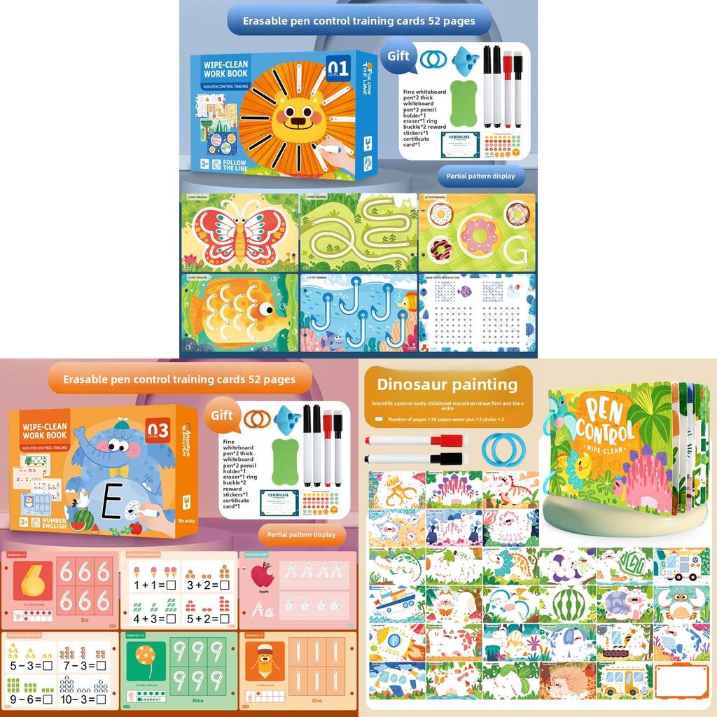 Kids Focus Maze Training Cards With Erasable Surface For Early Education Development