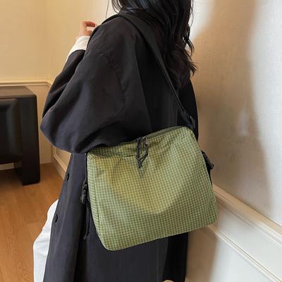 Borsa a quadri da donna grande a spalla a tracolla borsa tote da studentessa