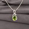 Peridota dārgakmens 925 proves sudraba rotaslietas Cirkonija dizaineru kulons sievietēm CZP-13-13