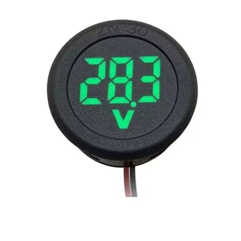 DC 4-100V DC digital voltmeter head display LED digital display circular two-wire voltmeter reverse connection protection