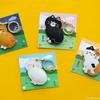 Leather Calico Cat Keychain Meow Cat Card Cover Kawaii Tuxedo Cat Pendant  Entrance Guard Card