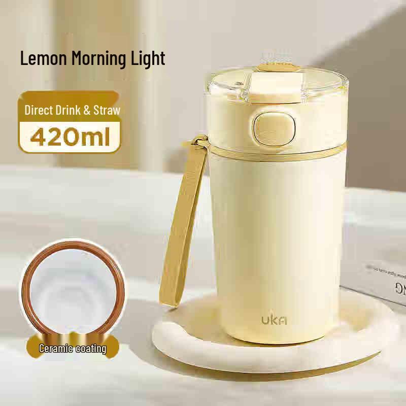 UKA 420ML Ceramic Lined Insulated Coffee & Tea Mug