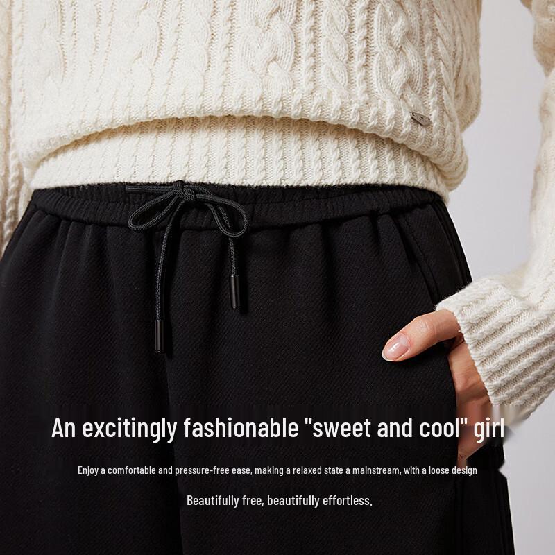 Navigare Women's Elastic Waist Sporty Casual Pants