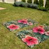 Leopard Tropical Flower Beach Towel 1Pc Microfiber 2D Flat Printed Sandproof Waterproof Summer Pool Swim Bath Towel