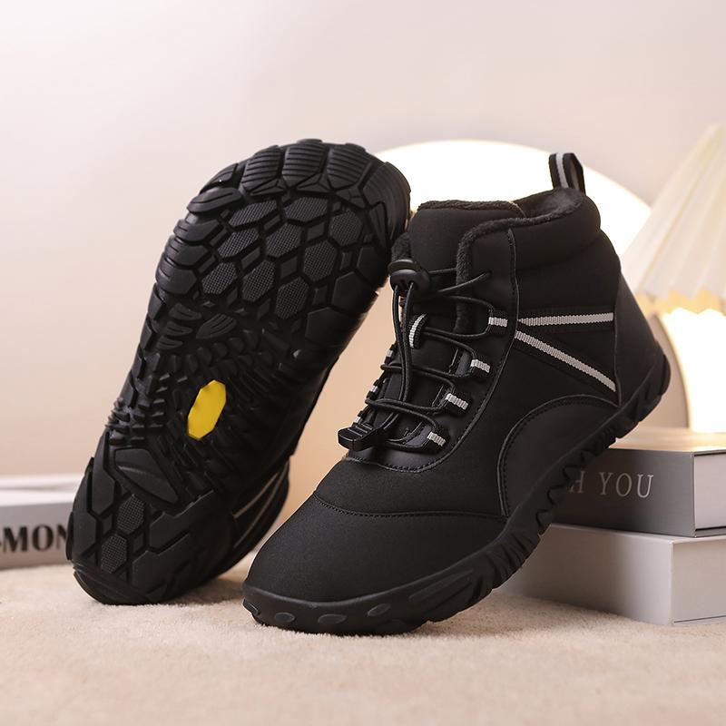 New Men Women Waterproof Barefoot Hiking Shoes Winter Warm Snow Boots Men Plush Sneakers Outdoor Trekking Climbing Boots
