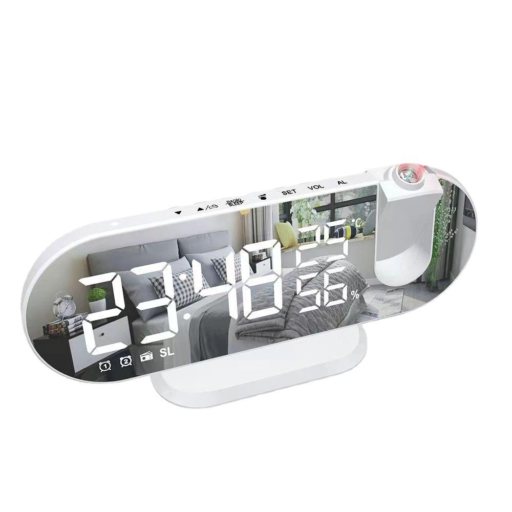 2022 LED Projection Alarm Clock with Temperature, Humidity Display, and Automatic Light Sensor