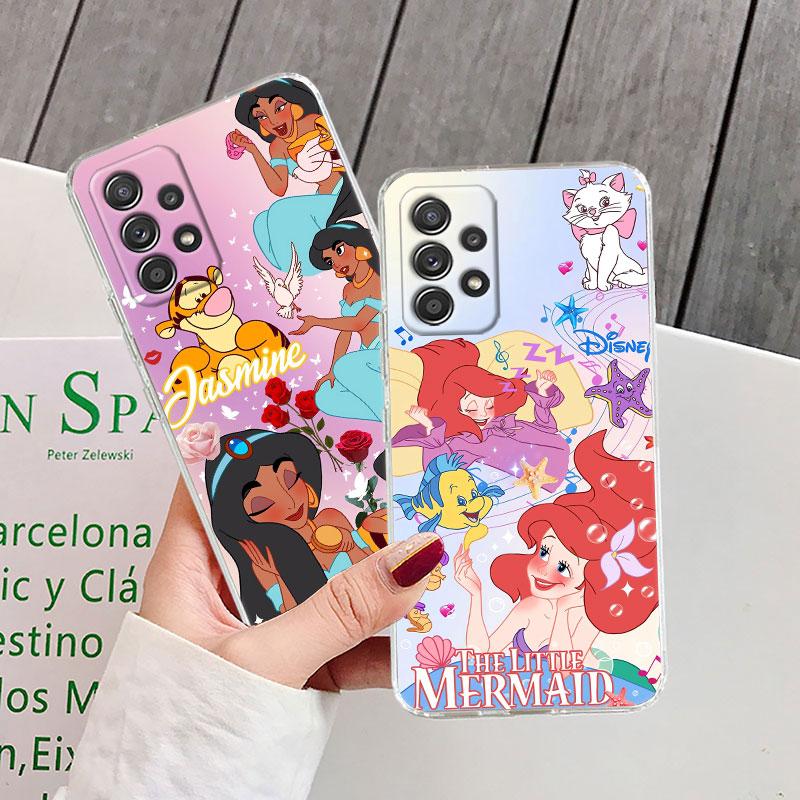 Case For Samsung Galaxy A57 A37 A56 5G A36 Case A55 A54 A35 A26 A07 A17 A16 A06 A34 A15 Cover Disney Princess Jasmine Cinderella