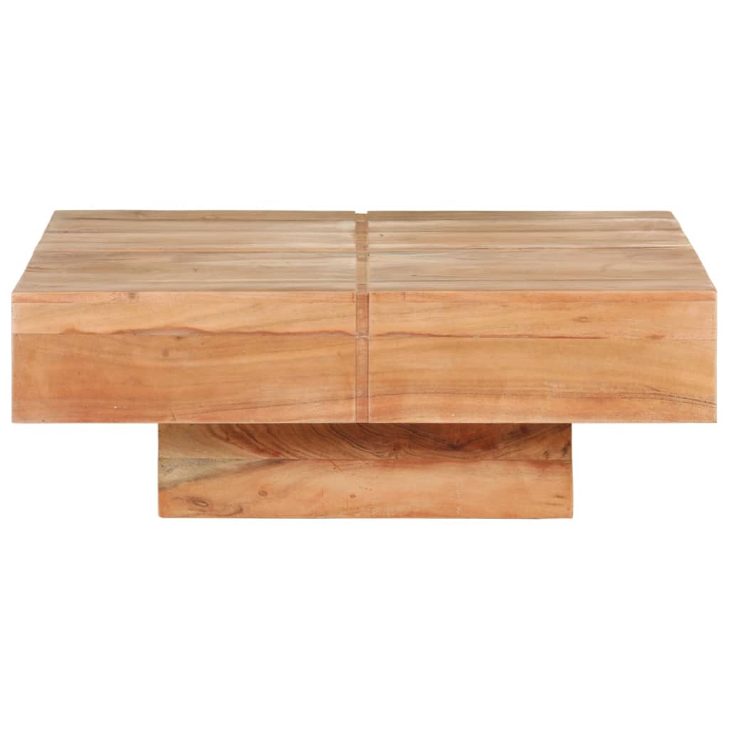 Coffee Table 80 x 80 x 28 cm Solid Acacia Wood