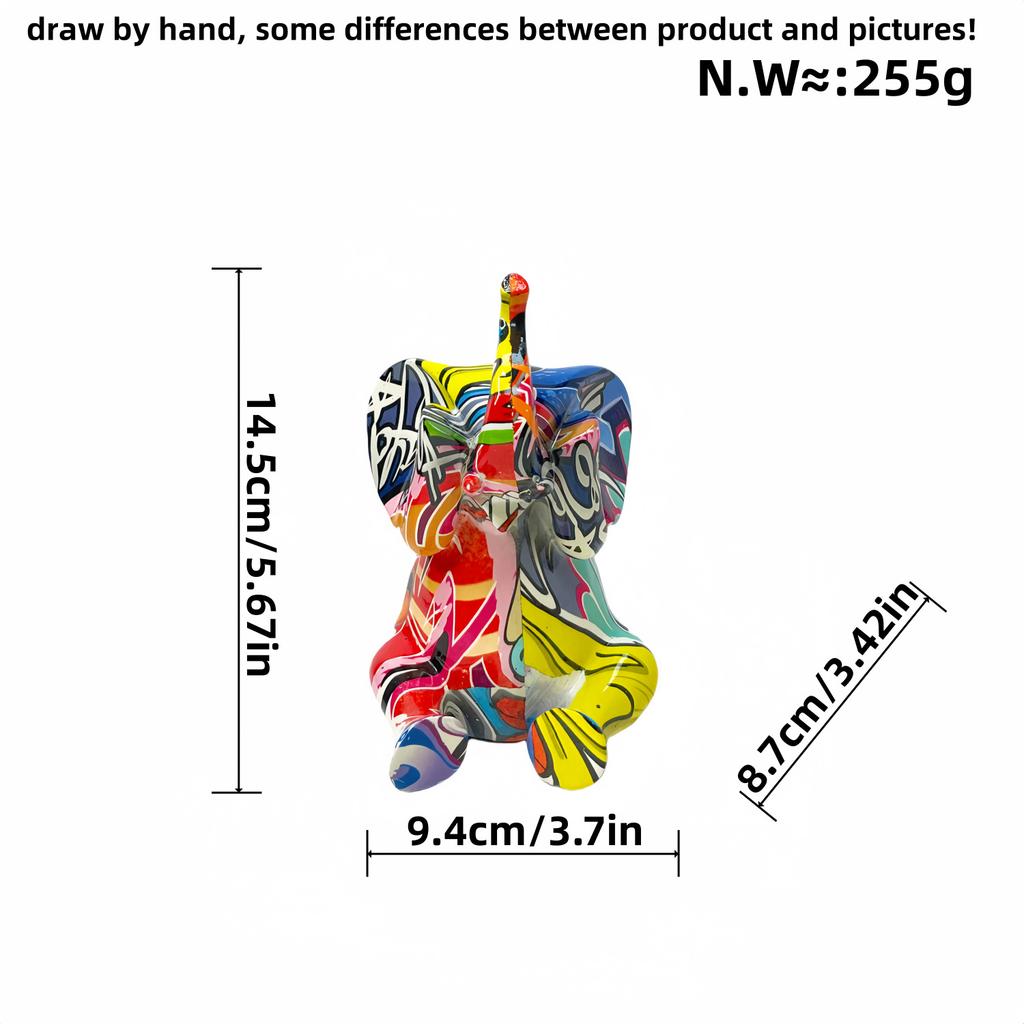 Creative Colorful Baby Elephant Ornaments Home Living Room Entrance Figurine Wine Cabinet Desktop Creative Decoration Crafts