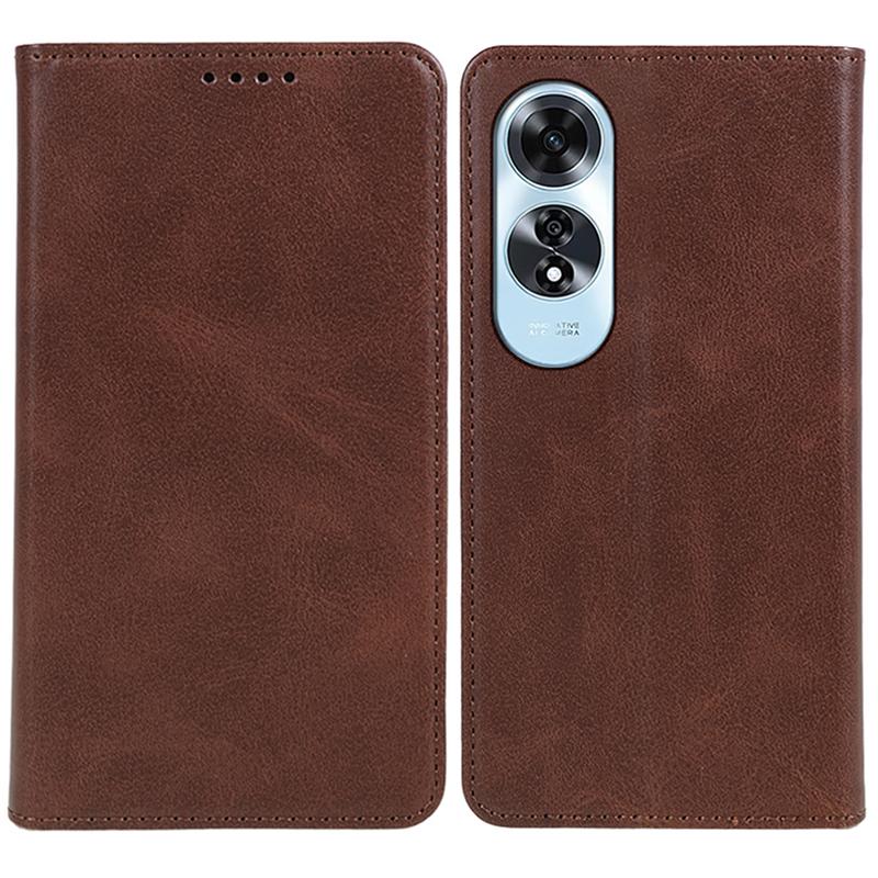 

Для Oppo A60 4G Чохол Шкіряний чохол для телефону Оглядова підставка з магнітним закриттям Brown