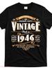 Unisexs Casual Graphic Tshirt Celebrating 80th Birthday Featuring Retro Design Eleunisexts In 1946 Style Made From Highquality Materials