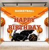 Boy's birthday party, basketball court theme, background decoration, passionate sports meet, photography props, posters, banners