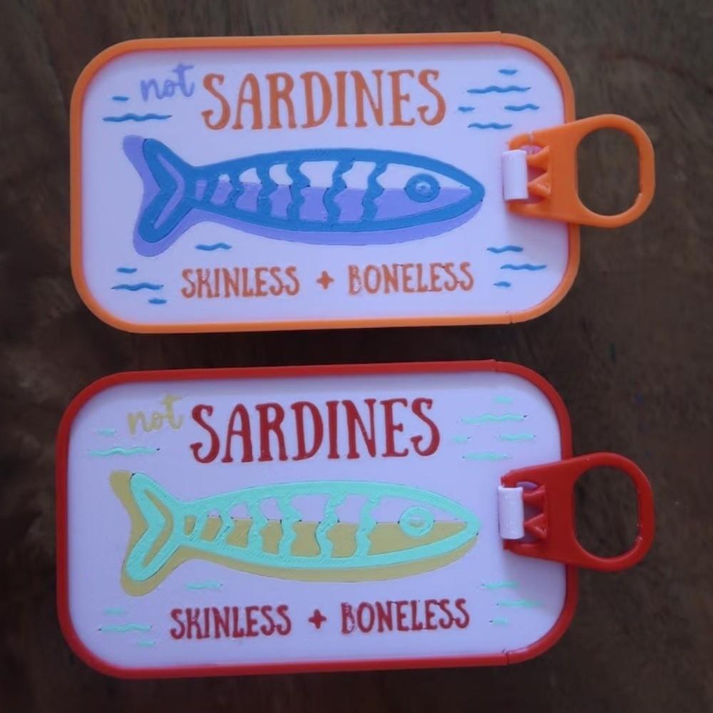 Durable Sardine Tin Jewelry Box 3D Printed Jewelry Display Organizer Home Decor