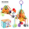 Crab Pull-String Stroller Mobile: Newborn Baby Soothing Rattle Toy