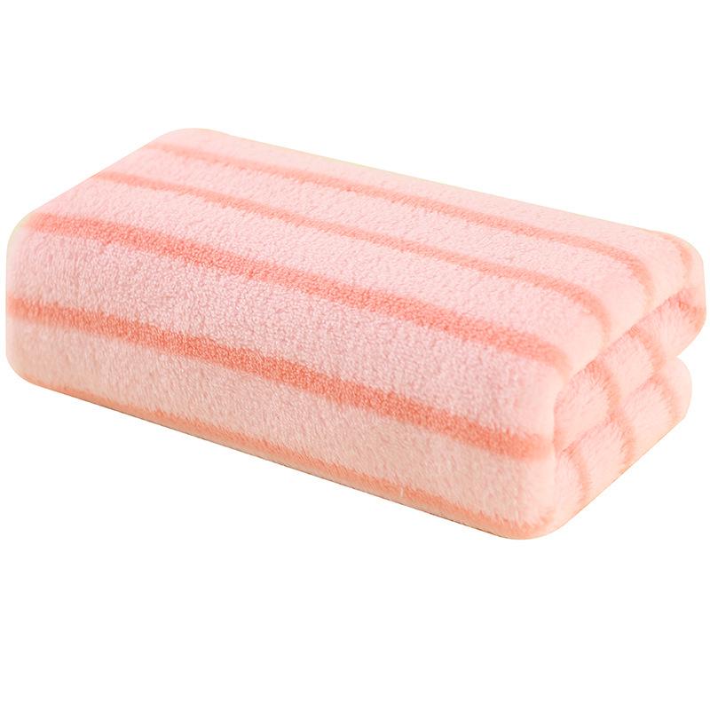 Coral Velvet Five-Piece Absorbent Towel Set - Wide Stripe, Gift-Ready