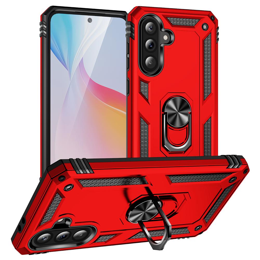 

For Samsung Galaxy A56 5G Case PC+TPU Phone Cover with Kickstand Red