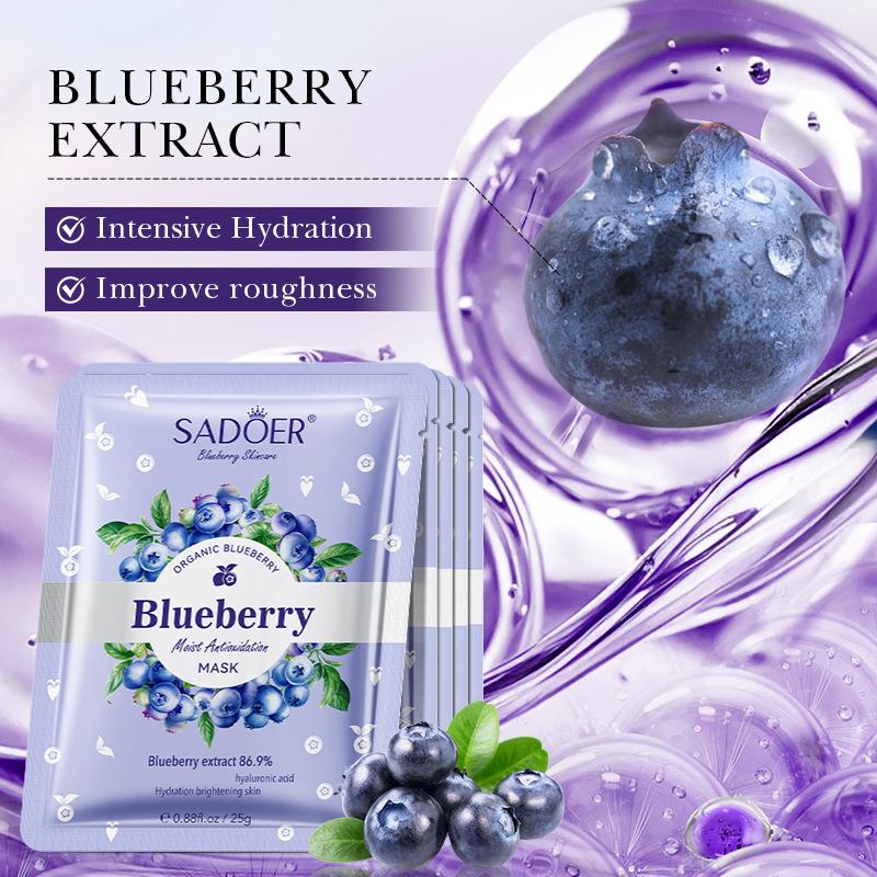 SADOER Blueberry Hyaluronic Acid Moisturizing Antioxidant Mask