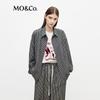 MO&Co. Plaid Lapel Collar Long Sleeve Top