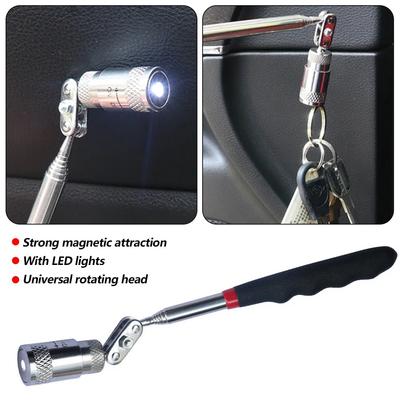 Portable Magnetic Pick Up Tool Universal Telescopic Pen with Light Extendable Rod for Screws Nuts Bolts Mini Retrieval Accessory