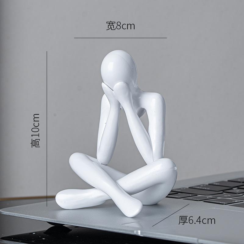 

Abstract Human Figurine Decorative Plastic Craft Creative Small Ornament Modern Sculpture for Home Office Desk Display Unique Design One size белый