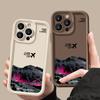 For iPhone 16E 15 Pro Max 14 Pro 13 12 11 XR XS 8 7 Cover Airplane Mountain Pattern Lens Protection TPU Shockproof Soft Silicone Phone Case Shell