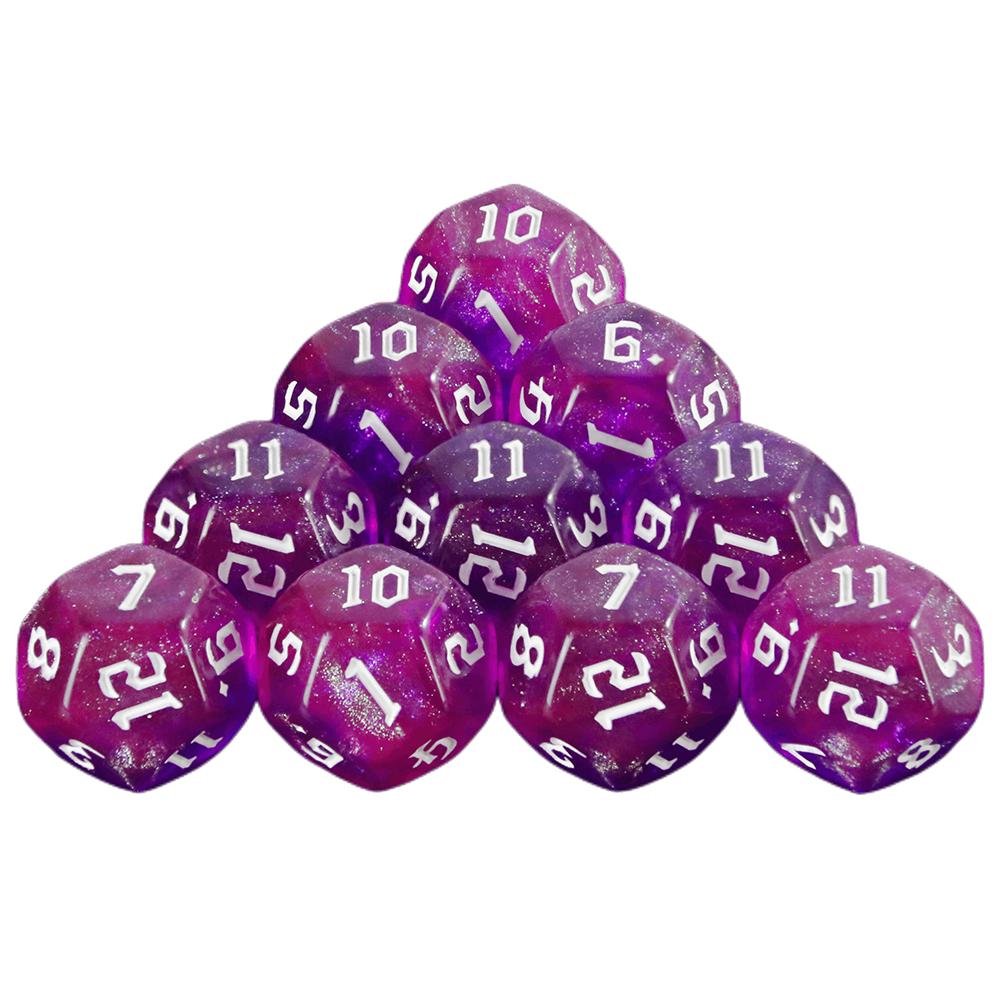 DND Würfel Set Mischen Farbe mit Glitter Würfel 10PCS Polyhedral D12 Würfel für Bord Spiele Mithelfer