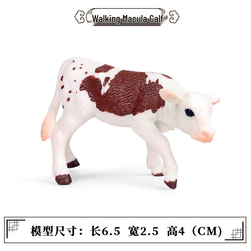 Children's Cognitive Animal Model Toy: Yellow Cow, Buffalo, Rhinoceros, Zebu, Bison, Bull Figurine.