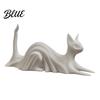 Solid Structure Desk Ornament 3D Printed Cat Ghost Buddy Cute Halloween Kitty Figurine for Matte White Table Centerpiece Office Shelf Spooky Kitten