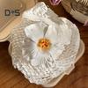Women Hair Clip Vibrant Color Imitation Flower Decor Beach Vacation Hair Pin Party Wear Hair Accessory