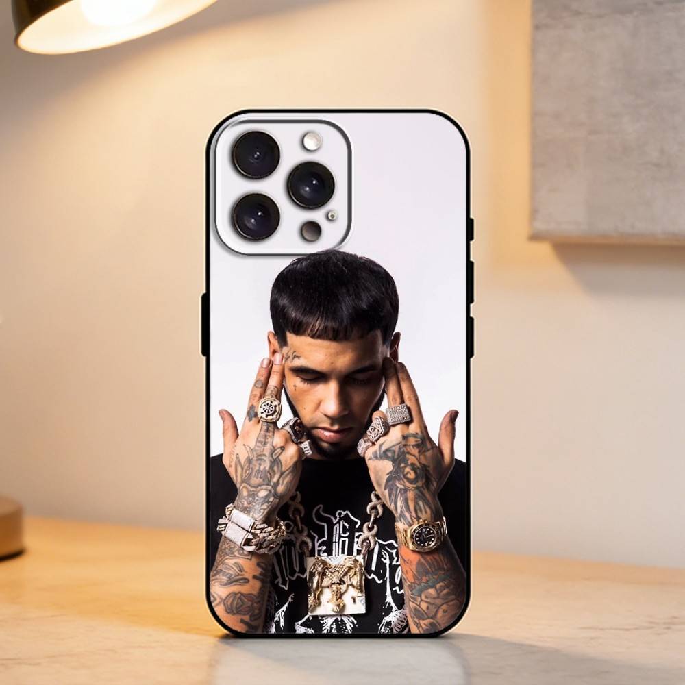 Rapper A- Anuel AA Phone Case For iPhone 17,16,15,14,13,12,11 Plus,Pro Max,XS,Soft Silicone Black Cover