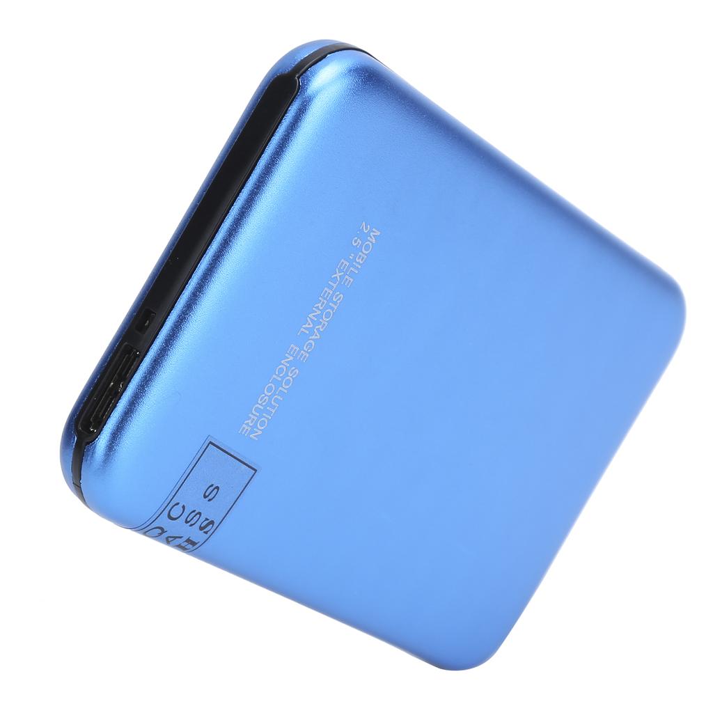 2.5in Mobile External Hard Drive Disk USB3.0 Portable HDD Blue with Adapter Cable for Desktop