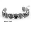 Nordic Viking Stainless Steel Rune Cuff Bracelet