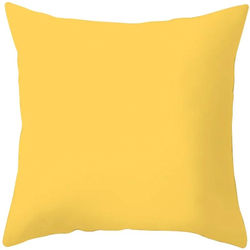 Summer Yellow Pineapple Leaf Print Pillow Case Home Decor 100% Polyester Throw Pillow Cover for Sofa Funda Cojin 45*45 Cushions