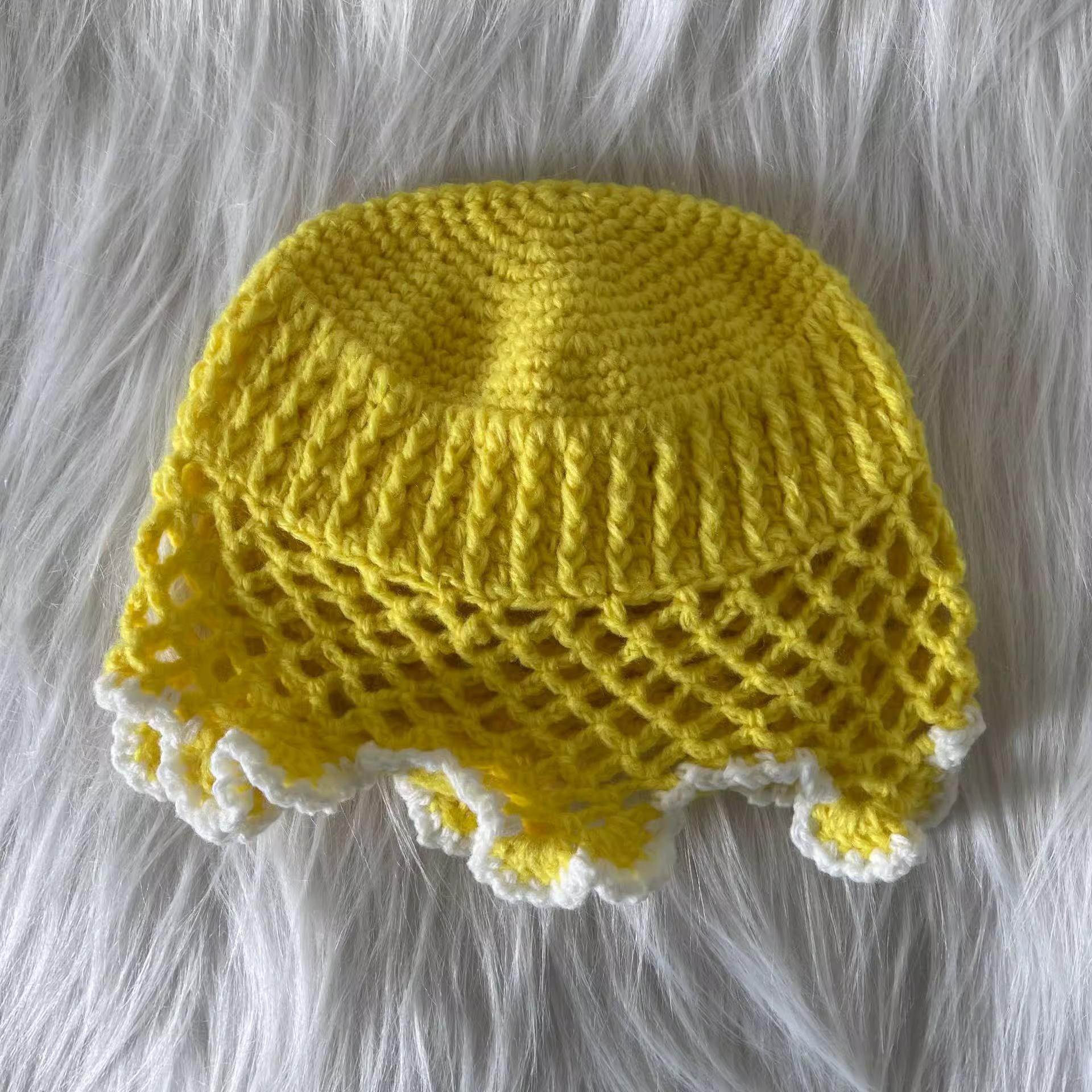 

Style Versatile Hat Sweet And Cool Womens Warm Knitted Hatscaps Fishermans жовтий