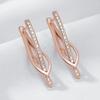Innovative Design Natural Zircon Drop Earrings For Women  Rose Gold Color Romantic Gift Fashion Daily Fine Jewelry