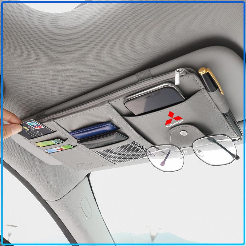 Car Sun Visor Point Type Multi-function Storage Bag Car Accessories For Mitsubishi Lancer Lancer ASX Outlander 2 3 Pajero Mirage Exzos Pajero 4