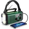 Radio d'urgence, batterie 10000 mAh, Radio NOAA/AM/FM, Dynamo à manivelle, Solaire, Chargement USB Type-C, Lampe torche, Lampe de lecture LED, Alarme SOS, Boussole pour le camping