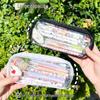 Large Transparent Pencil Case for Exams - Junior High School Style, High Capacity with Admission Ticket Storage